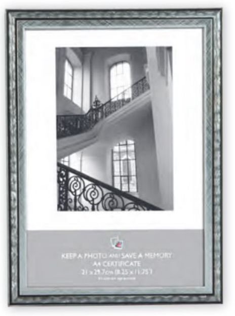 Slika FOTO OKVIR SILVER SWIRL A4  21X29.7CM  SLGH