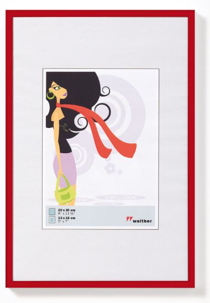Slika FOTO OKVIR WALTHER NEW LIFESTYLE PLASTIC  40X50 RED KV050R