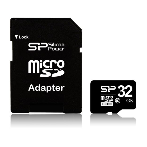 Slika SILICON POWER MICRO SDHC 8GB CLASS 10 WITH SD ADAPTOR