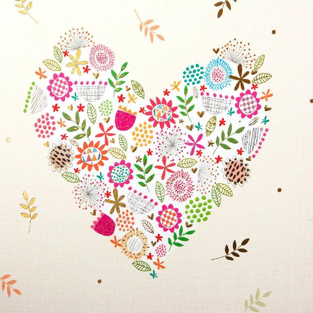 Slika FOTO ALBUM GOLDBUCH FLOWERS IN THE HEART 30X31 CM 60 STRANI BELIH