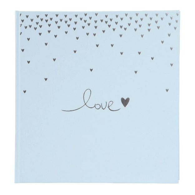 Slika FOTO ALBUM GOLDBUCH RAINING HEARTS PASTEL BLUE 30X31 CM 60 STRANI BELIH