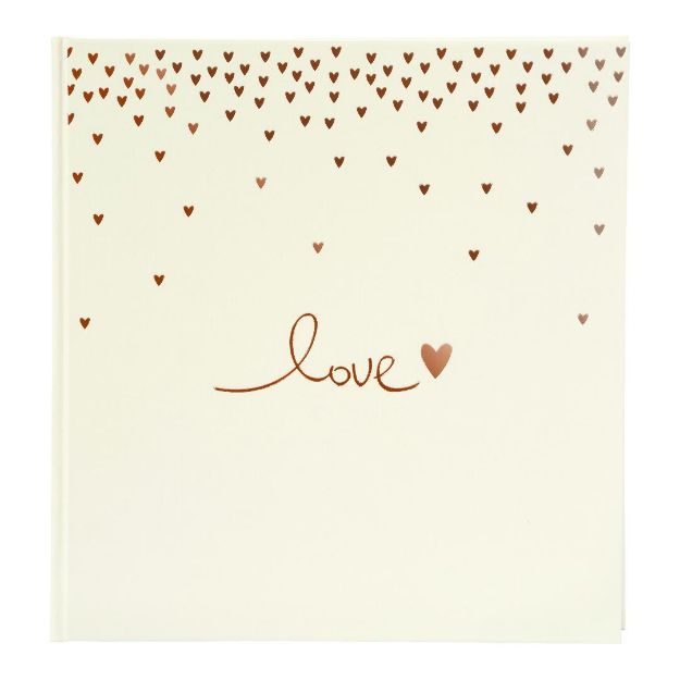 Slika od FOTO ALBUM GOLDBUCH RAINING HEARTS PEACH 30X31 CM 60 STRANI BELIH