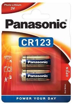 Prikaži podrobnosti za PANASONIC PHOTO LITHIUM CR-123AL/2BP Slika PANASONIC PHOTO LITHIUM CR-123AL/2BP