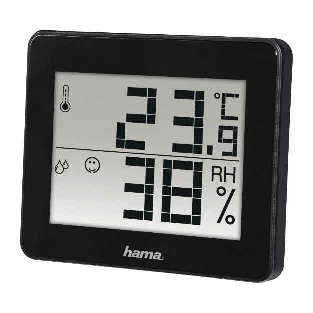 Slika od HAMA VREMENSKA POSTAJA TH-130  LCD Thermo-/Hygrometer ČRNA