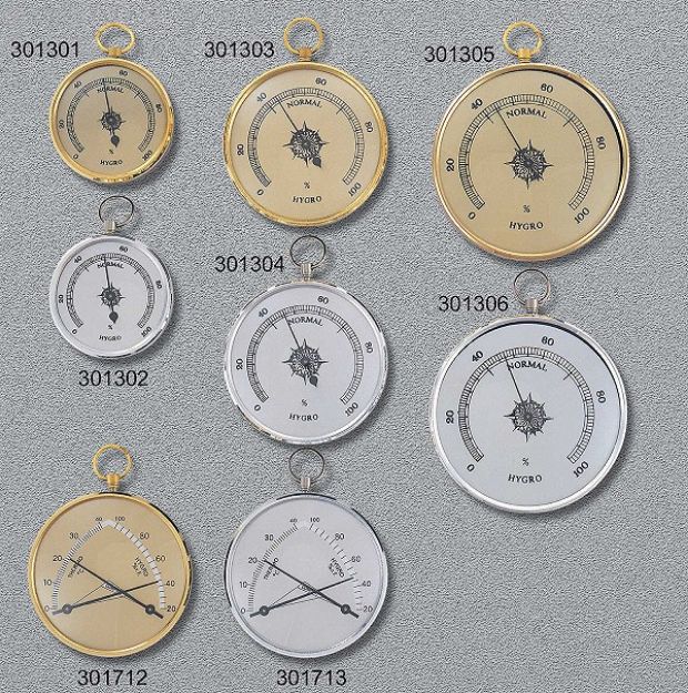 Slika HIGROMETER-TERMOMETER MOLLER SREBRN 301713