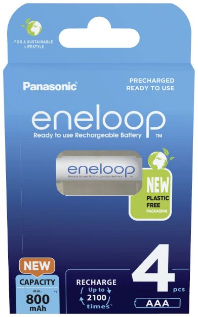 Slika od PANASONIC ENELOOP AAA 800mAh 4/1 BLISTER BK-4MCDE/4BE