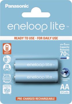 Prikaži podrobnosti za PANASONIC ENELOOP POLNILNE BATERIJE LITE AA / R0 BK-3LCCE/2BE Slika PANASONIC ENELOOP POLNILNE BATERIJE LITE AA / R0 BK-3LCCE/2BE