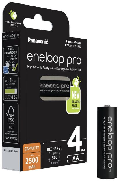 Slika PANASONIC ENELOOP PRO POLNILNE BATERIJE AA 4/1 BLISTER