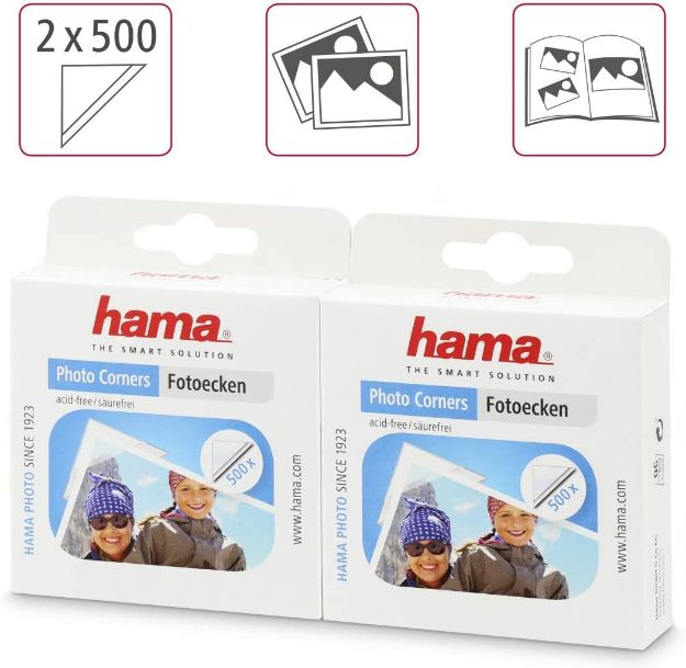 Slika FOTO  HAMA PHOTO CORNER DISPENSER, SPECIAL OFFER, 2X500 CORNERS, DOUBLE PACK FOTO VOGALČKI