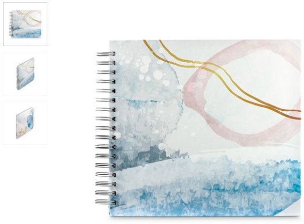 Slika FOTO ALBUM HAMA WATERCOLOR BLUE 28X24 CM 50 BELIH LISTOV SPIRAL