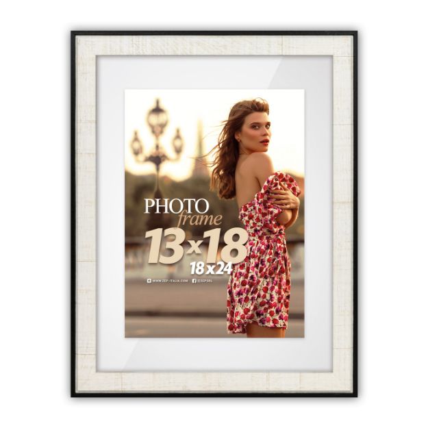 Slika od FOTO OKVIR ZEP ROMA WHITE 10X15/15X20 CM RZ368W