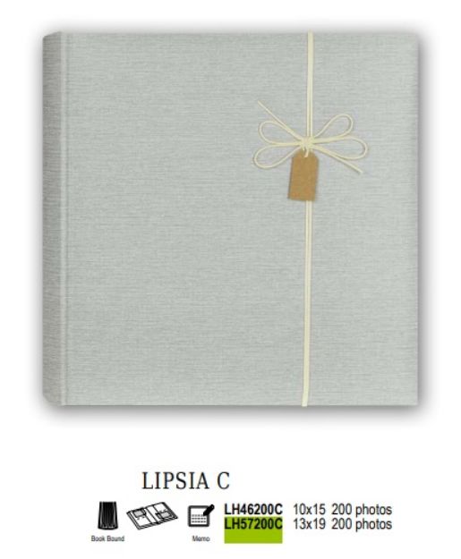 Slika FOTO ALBUM ZEP LIPSIA GREY 13X19 200 SLIK CM  LH57200C