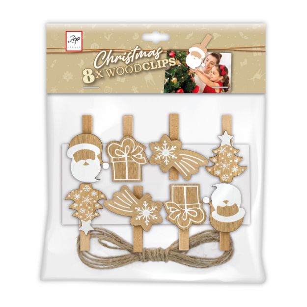 Slika FOTO OKVIR ZEP KIT WOOD CLIPS NATURAL 200 CM CM LK42N