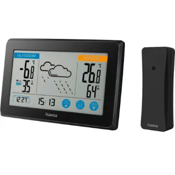 Prikaži podrobnosti za HAMA VREMENSKA POSTAJA TOUCH , BLACK Slika HAMA VREMENSKA POSTAJA TOUCH , BLACK