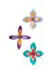 Slika STUDIO ROOF SMALL WALL FLOWERS - LAVENDER COCKTAIL - SET OF 3 FLOW12