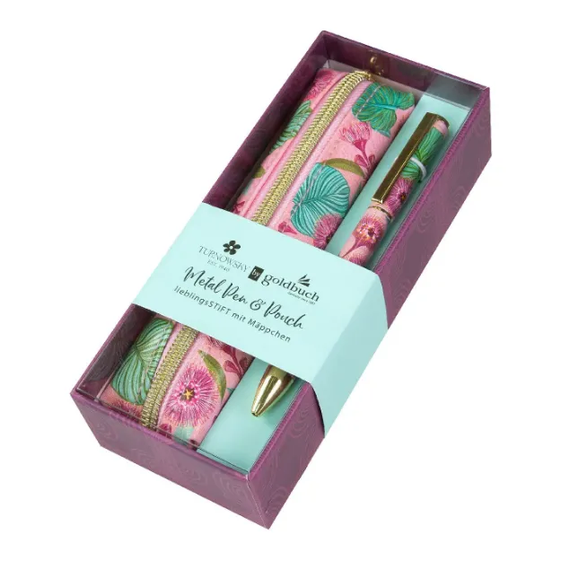 Slika GOLDBUCH METAL PEN&POUCH TROPICAL