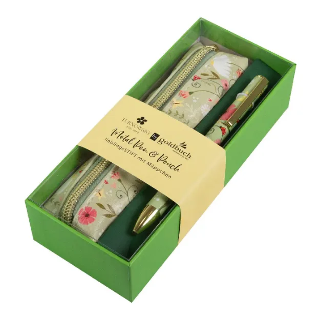 Slika GOLDBUCH METAL PEN&POUCH SECRET GARDEN